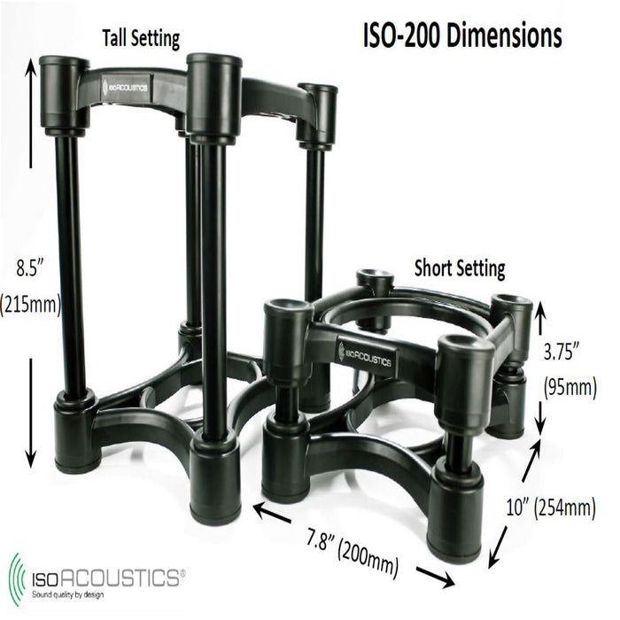 IsoAcoustics ISO-200 Isolation Stand; Pair