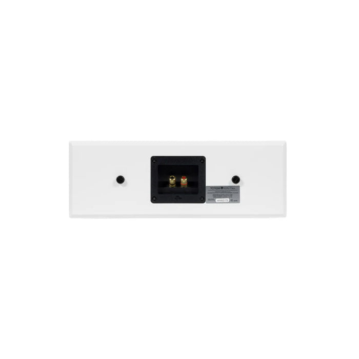 Totem Acoustic KIN FLEX Center Channel Speaker in white, rear view