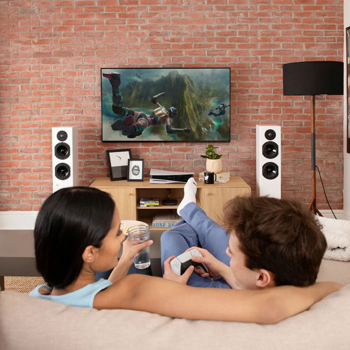 Totem Acoustic KIN Play Tower II Floorstanding Speakers lifestyle shot