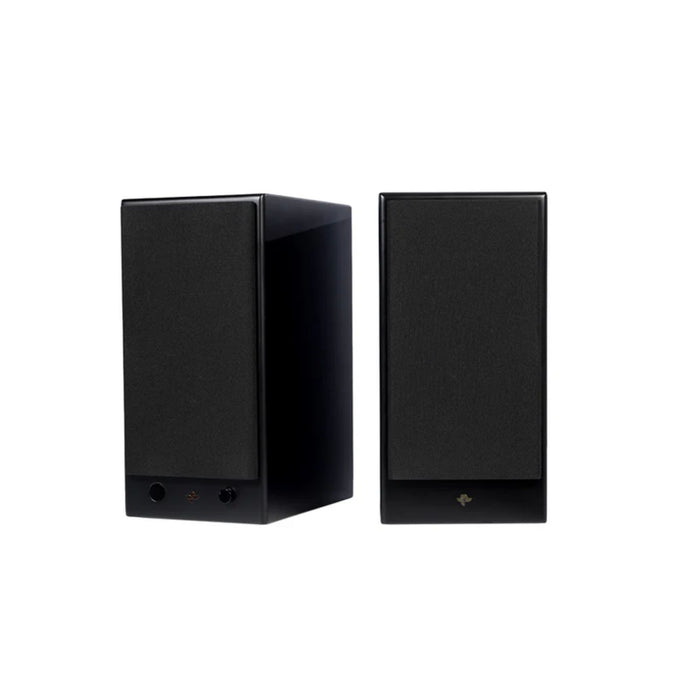 Totem Acoustic KIN Play Bookshelf Speakers in black with grills