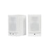 Totem Acoustic KIN Play Mini Bookshelf Speakers in white with grills