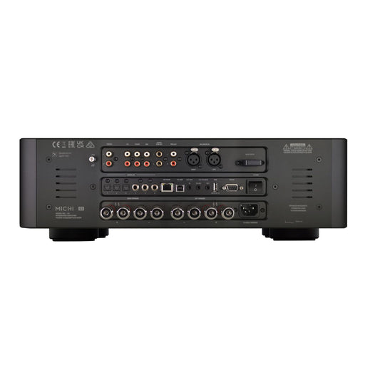 Michi X3 Series 2 Stereo Integrated Amplifier rear panel, inputs and outputs