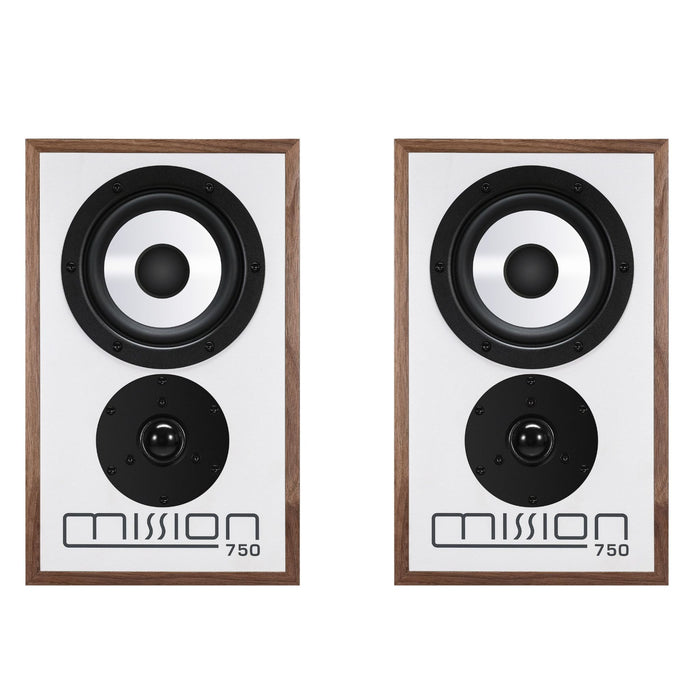 Mission 750 bookshelf speakers, walnut pair