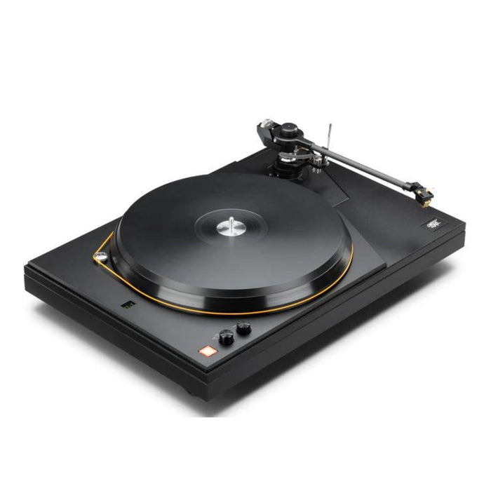 MoFi MasterDeck Turntable, black ash angled right without record