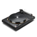 MoFi MasterDeck Turntable, black ash angled right without record