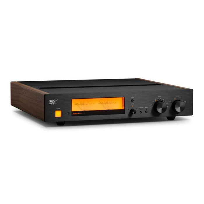 MoFi MasterPhono Phonostage, walnut left angled view