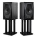 MoFi SourcePoint 10 Master Edition Bookshelf Speakers, Black Ash Pair on optional standard stands
