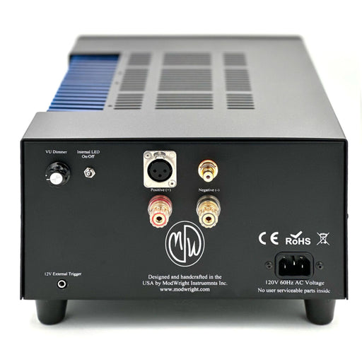 ModWright KWA 99 MOSFET Monoblock Amplifier rear panel, inputs and outputs