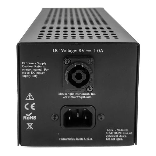 ModWright Linear Power Supply for Weiss DAC 204 rear panel, inputs and outputs