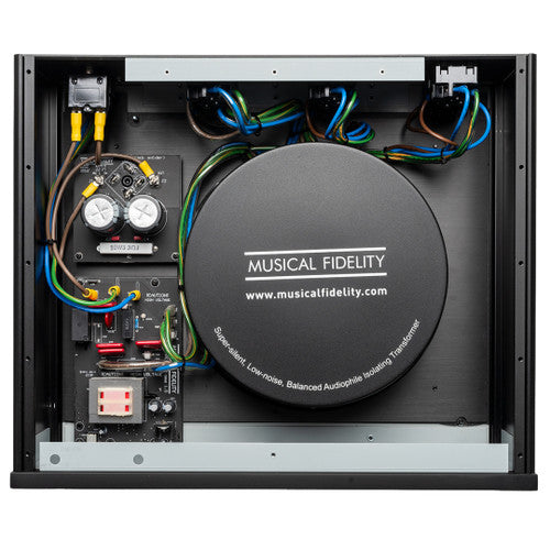 Internal layout of Musical Fidelity BPC10 with balanced toroidal transformer