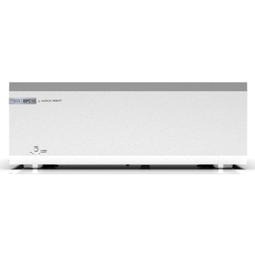 Musical Fidelity BPC10 power conditioner front view in silver finish