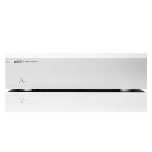 Musical Fidelity BPC5 power conditioner front view in silver finish