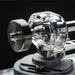 Musical Fidelity M8xTT Turntable, tonearm rear view close up, counterweight