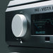 Musical Fidelity Nu-Vista 800.2 Integrated Amplifier, black finish close up, angled view