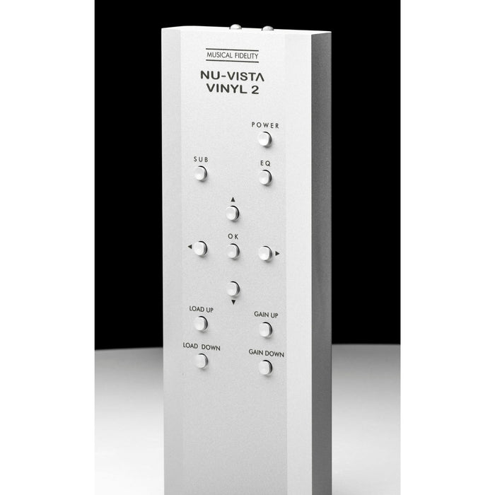 Musical Fidelity Nu-Vista Vinyl 2 Phono Stage, silver remote