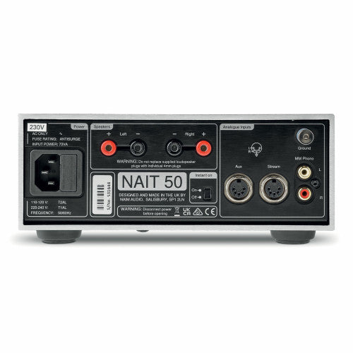 Naim NAIT 50 Limited Edition Integrated Amplifier rear panel, inputs and outputs