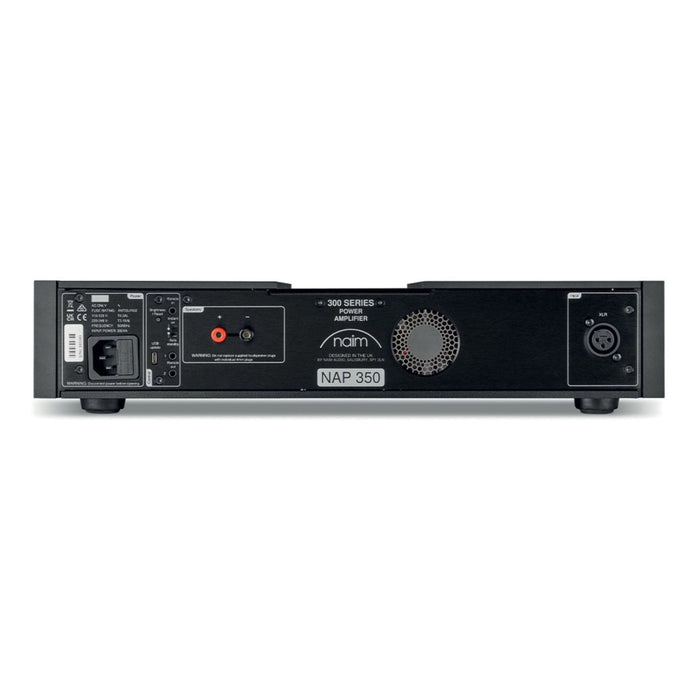 Naim NAP 350 Monoblock Power Amplifier rear panel, inputs and outputs