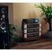 Naim NAP 350 Monoblock Power Amplifier, lifestyle photo featuring full Naim setup and Focal speakers