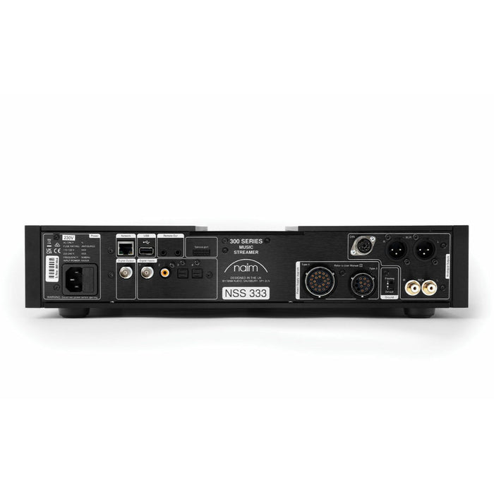 Naim NSS 333 High-Resolution Network Streamer rear panel, inputs and outputs