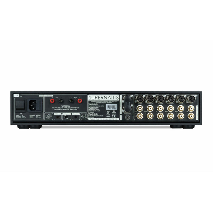 Naim Supernait 3 Stereo Integrated Amplifier rear panel, inputs and outputs