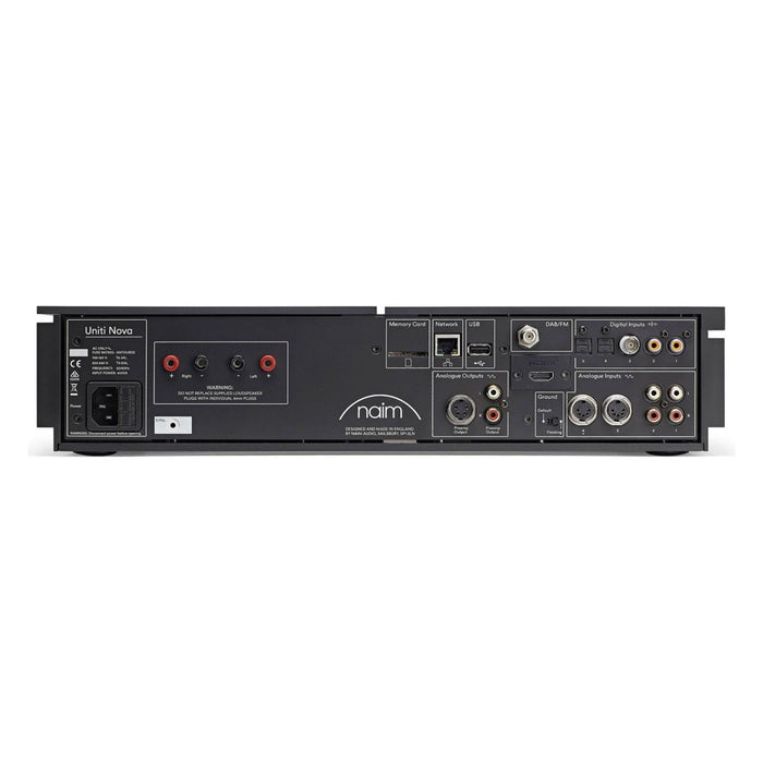 Naim Uniti Nova All-In-One Wireless Music Player rear panel, inputs and outputs