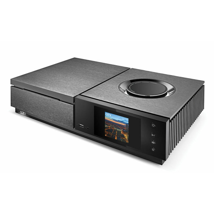 Naim Uniti Star All-In-One Wireless Music Player, ash grey front angled view