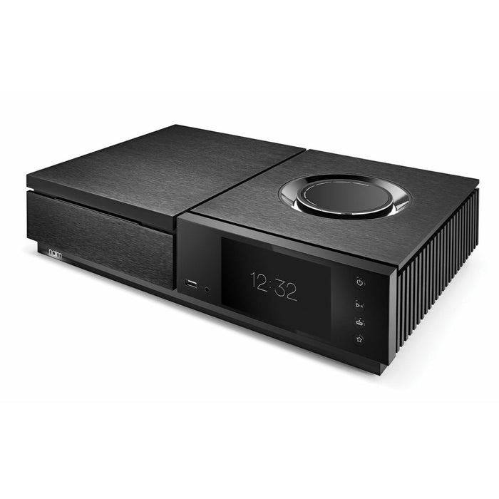 Naim Uniti Star All-In-One Wireless Music Player, black front top angled view