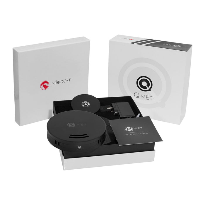 Nordost QNET Network & Ethernet Switch with packaging and accessories