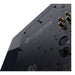 Perlisten D12s Powered Subwoofer, piano black bottom angle view rear panel, inputs and outputs
