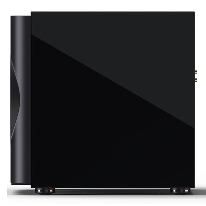 Perlisten D12s Powered Subwoofer, piano black side profile