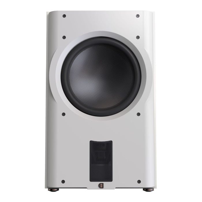Perlisten D215s Dual Driver Powered Subwoofer, piano white