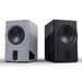 Perlisten D215s Dual Driver Powered Subwoofer, piano white and piano black hero shot