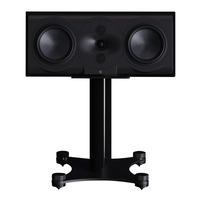 Perlisten R5c Center Channel Speaker, piano black on stand