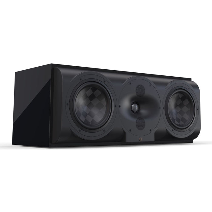 Perlisten S5c Center Channel Speaker, Piano Black angled view