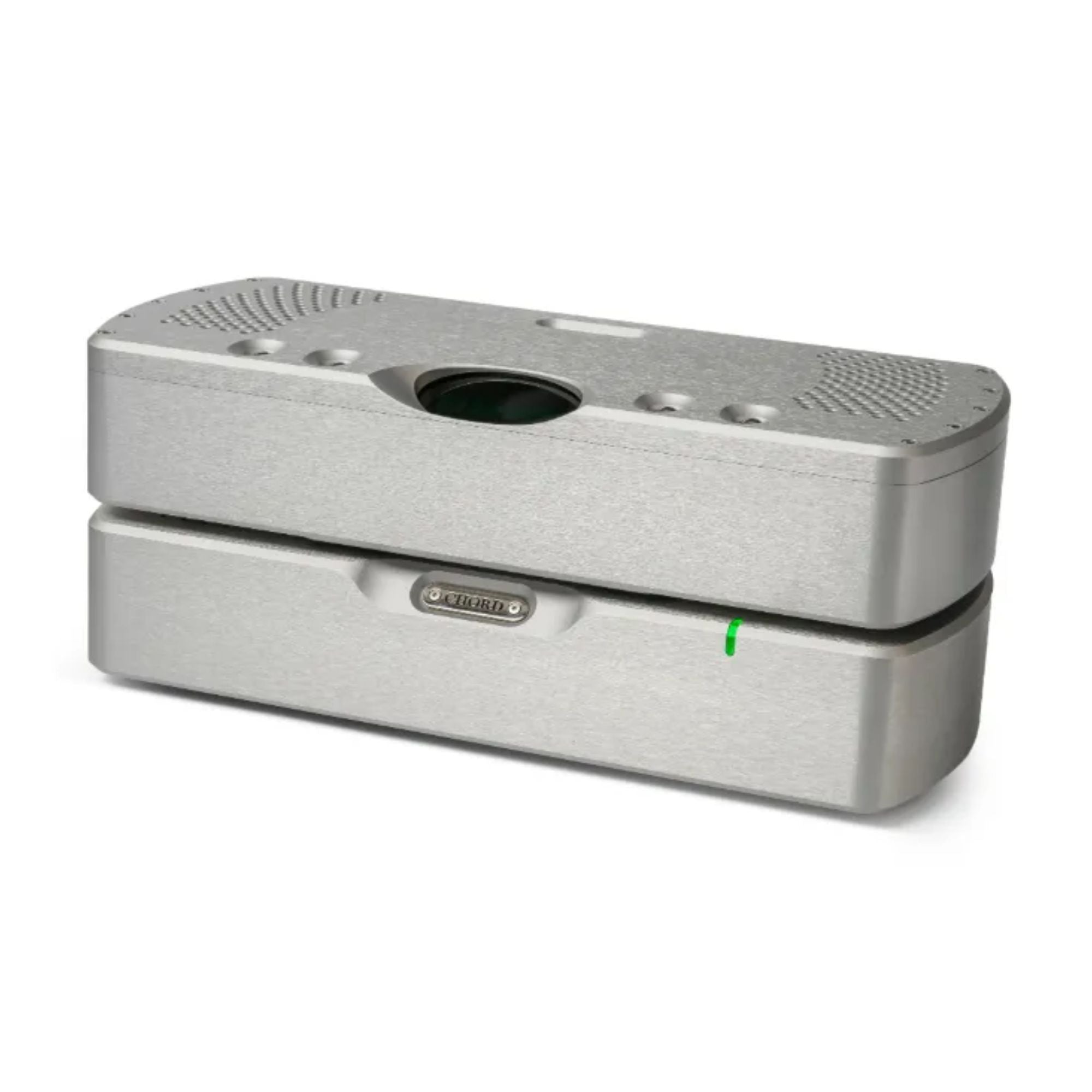 Chord Electronics Quartet Scaler in silver, angled view