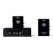 REL Arrow Wireless Transmitter, with receiver unit rear panel, inputs and outputs