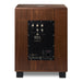 REL Classic 99 Subwoofer, walnut veneer angled view