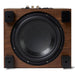REL Classic 99 Subwoofer, walnut veneer angled view