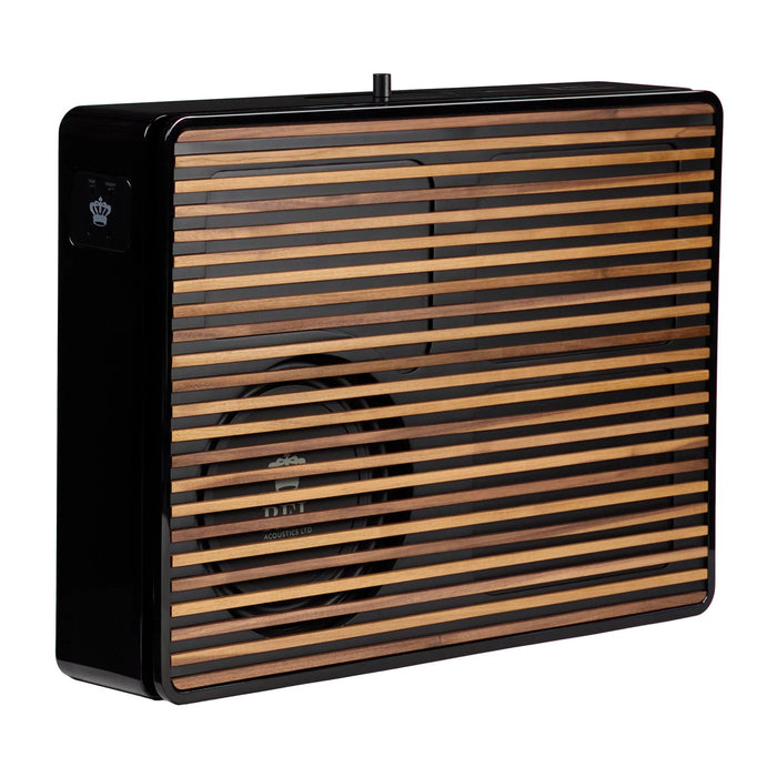 REL Planar PL-2 Subwoofer in black, with grille