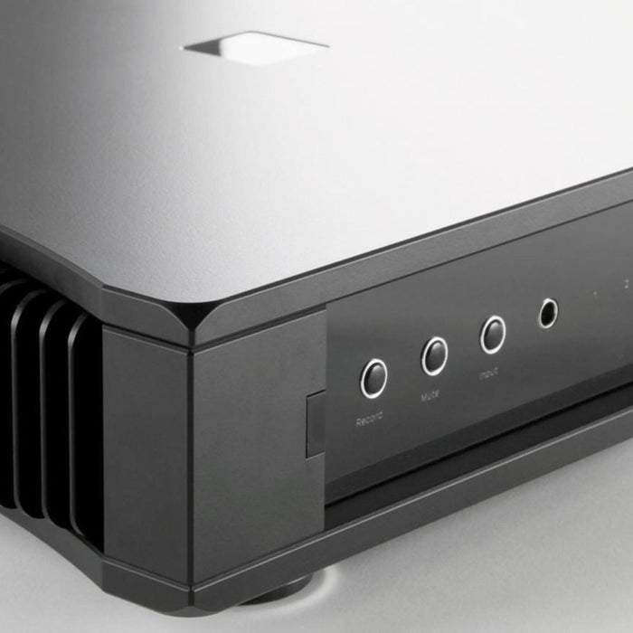 Rega Aethos Stereo Integrated Amplifier front panel close up