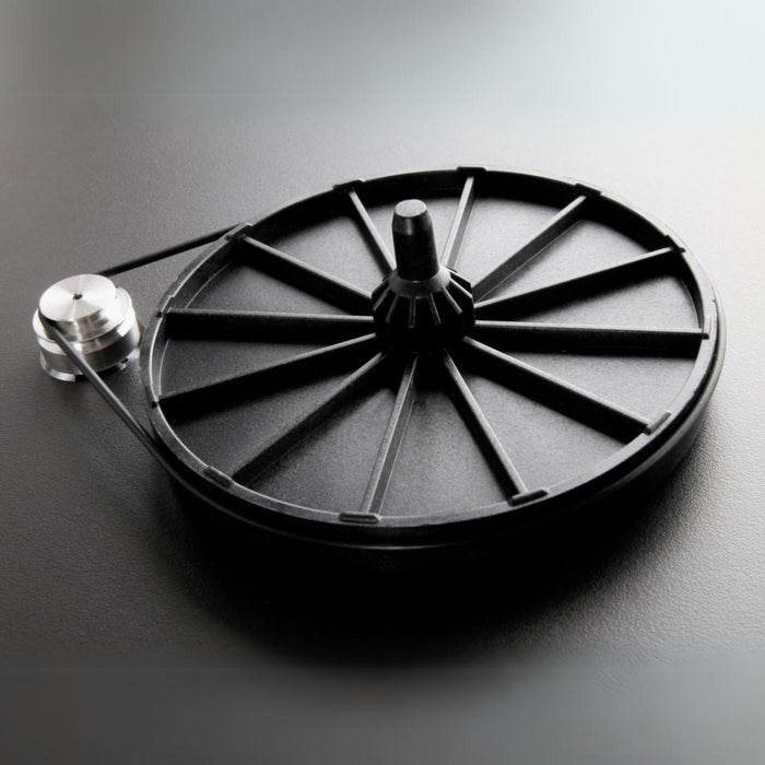 Rega Planar 1 Belt-Drive Turntable, matt black bearing close up