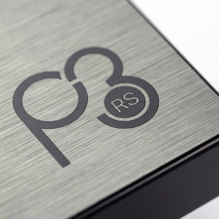 Rega Planar 3 RS Belt-Drive Turntable, P3 RS badging close up