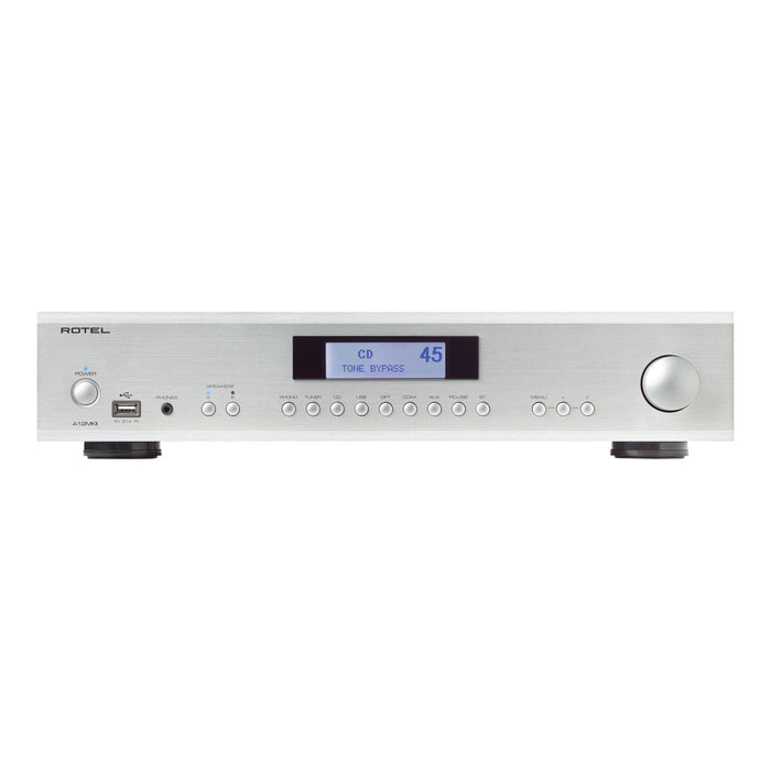 Rotel A12 Mkll Stereo Integrated Amplifier, silver finish