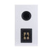 Rotel Amora 5 Bookshelf Speakers rear view, in white
