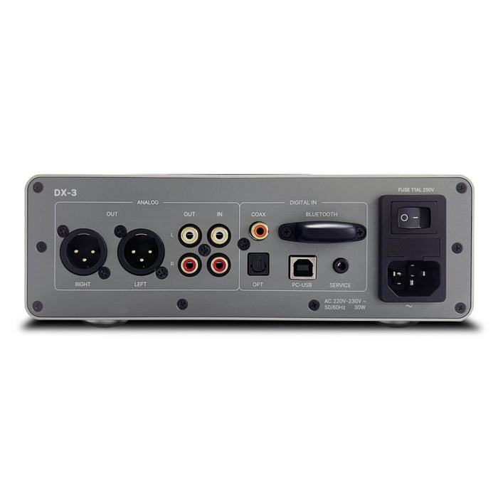 Rotel DX-3 Headphone Amplifier, rear panel, inputs and outputs