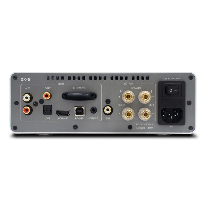Rotel DX-5 Stereo Integrated Amplifier, rear panel, inputs and outputs