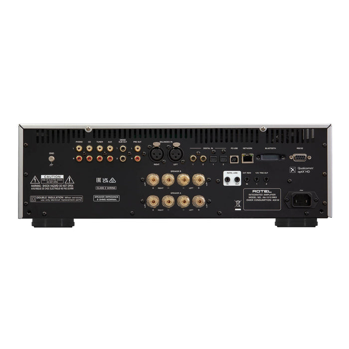 Rotel RA-1572 Mkll Stereo Integrated Amplifier, rear panel, inputs and outputs