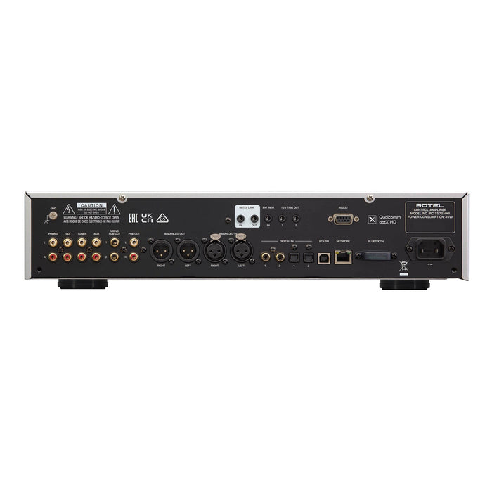 Rotel RC-1572 MkII Stereo Preamplifier, rear panel, inputs and outputs