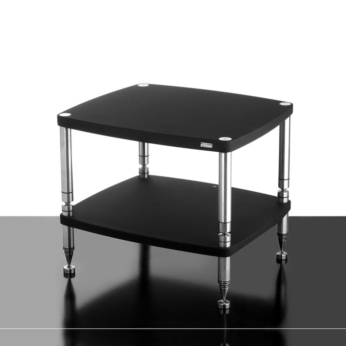 Solidsteel HF Series Hi-Fi Rack, flat black 2 shelves
