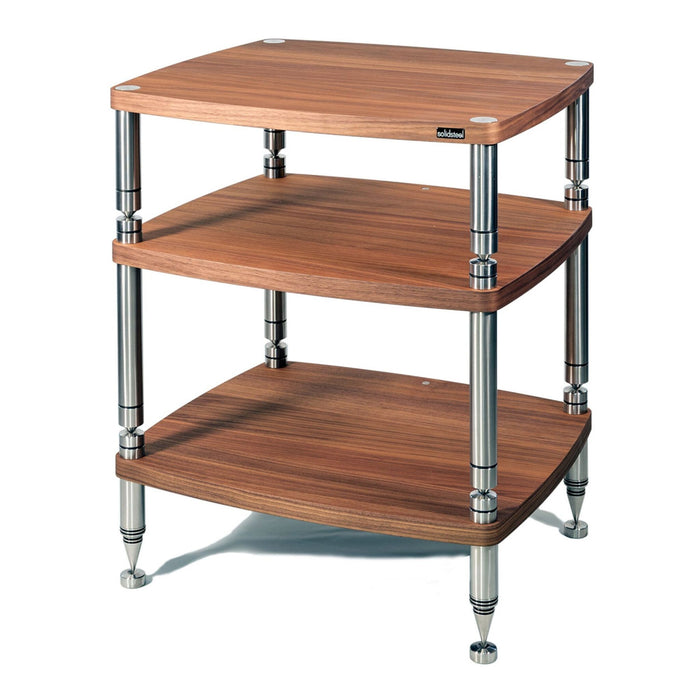 Solidsteel HF Elite Seires Hi-Fi Rack, walnut 3 shelves
